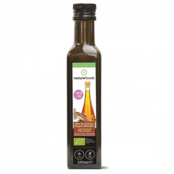 ÓLEO DE LINHAÇA VIRGEM BIOLÓGICO 250 ML NATUREFOODS